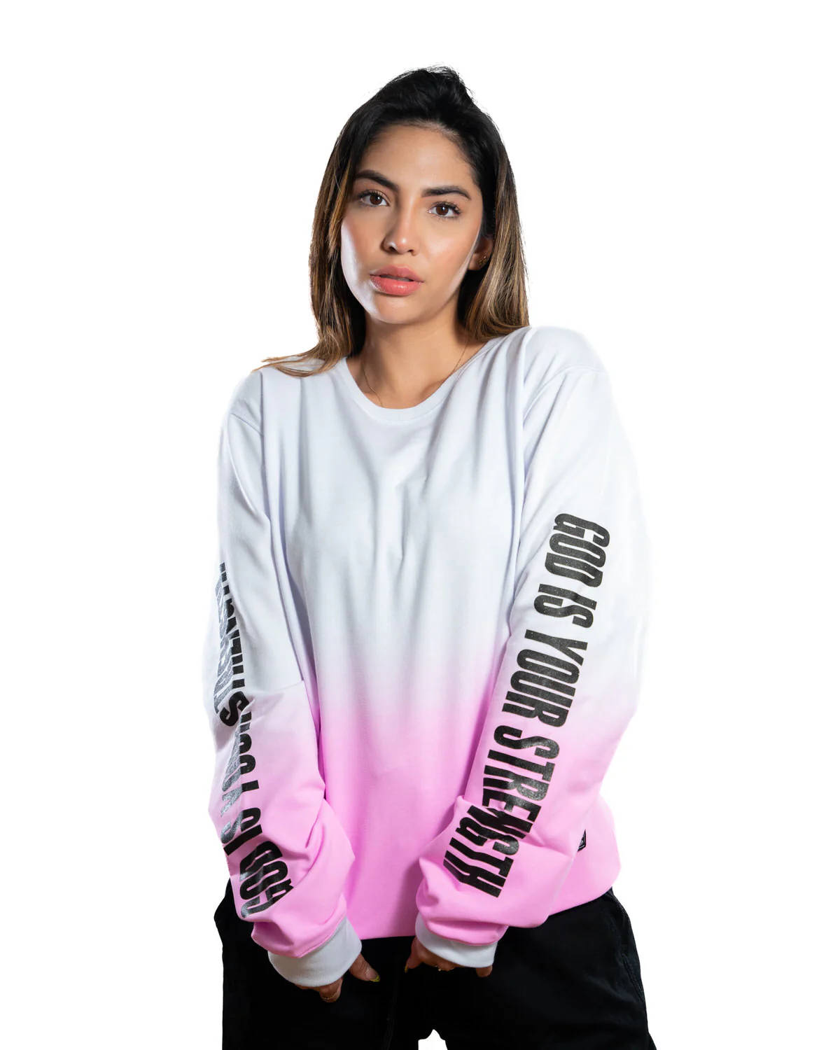 Buzo blanco god dif rosado - Image 2