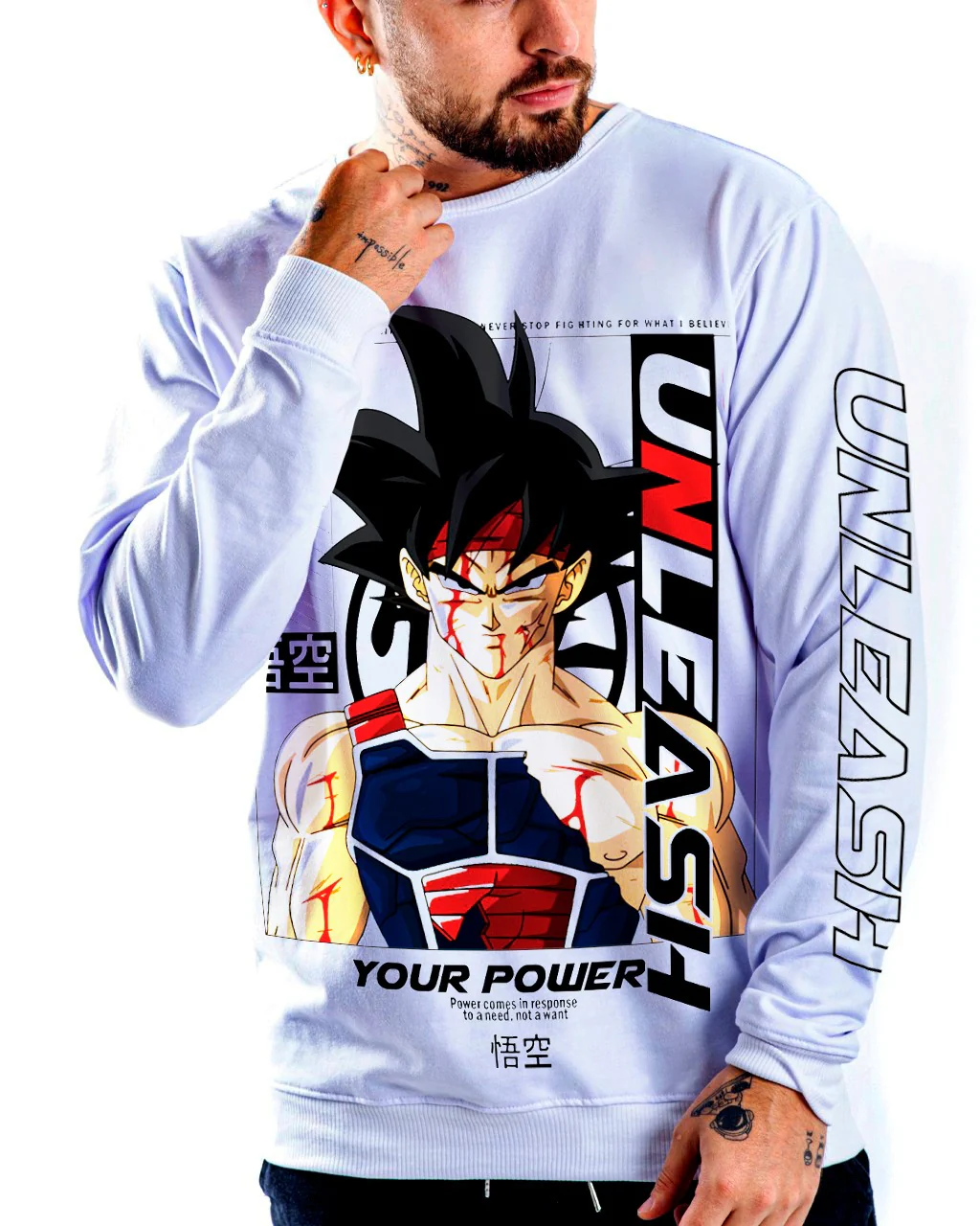 Buzo Blanco Goku POWER