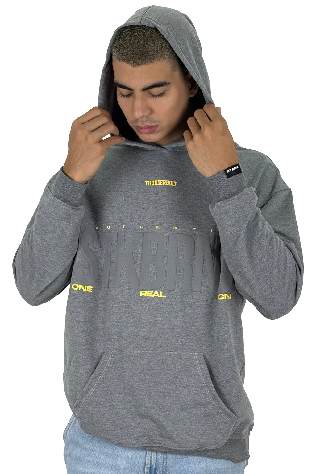 Buzo Capucha Gris Thunderbolt