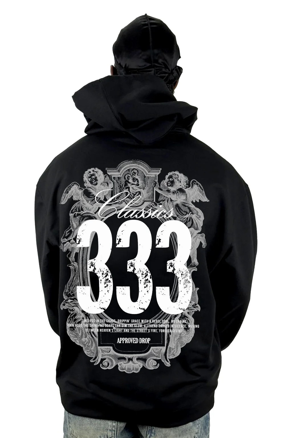 Buzo Capucha Negro Classics Sesion  333