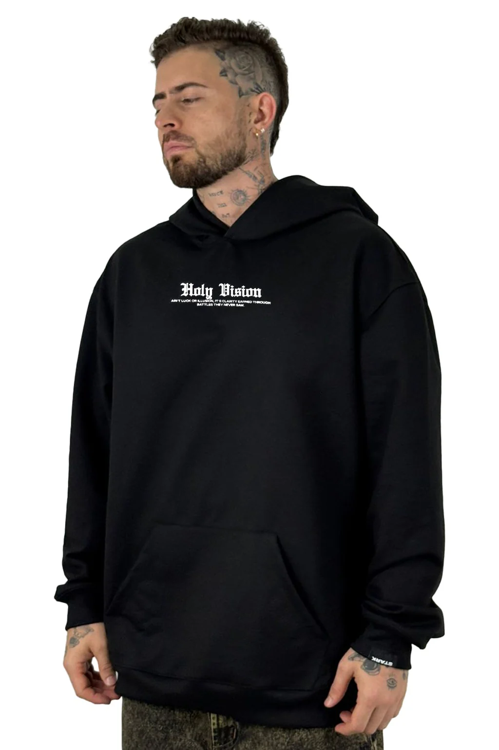 Buzo Capucha Negro Holy Vision - Image 2