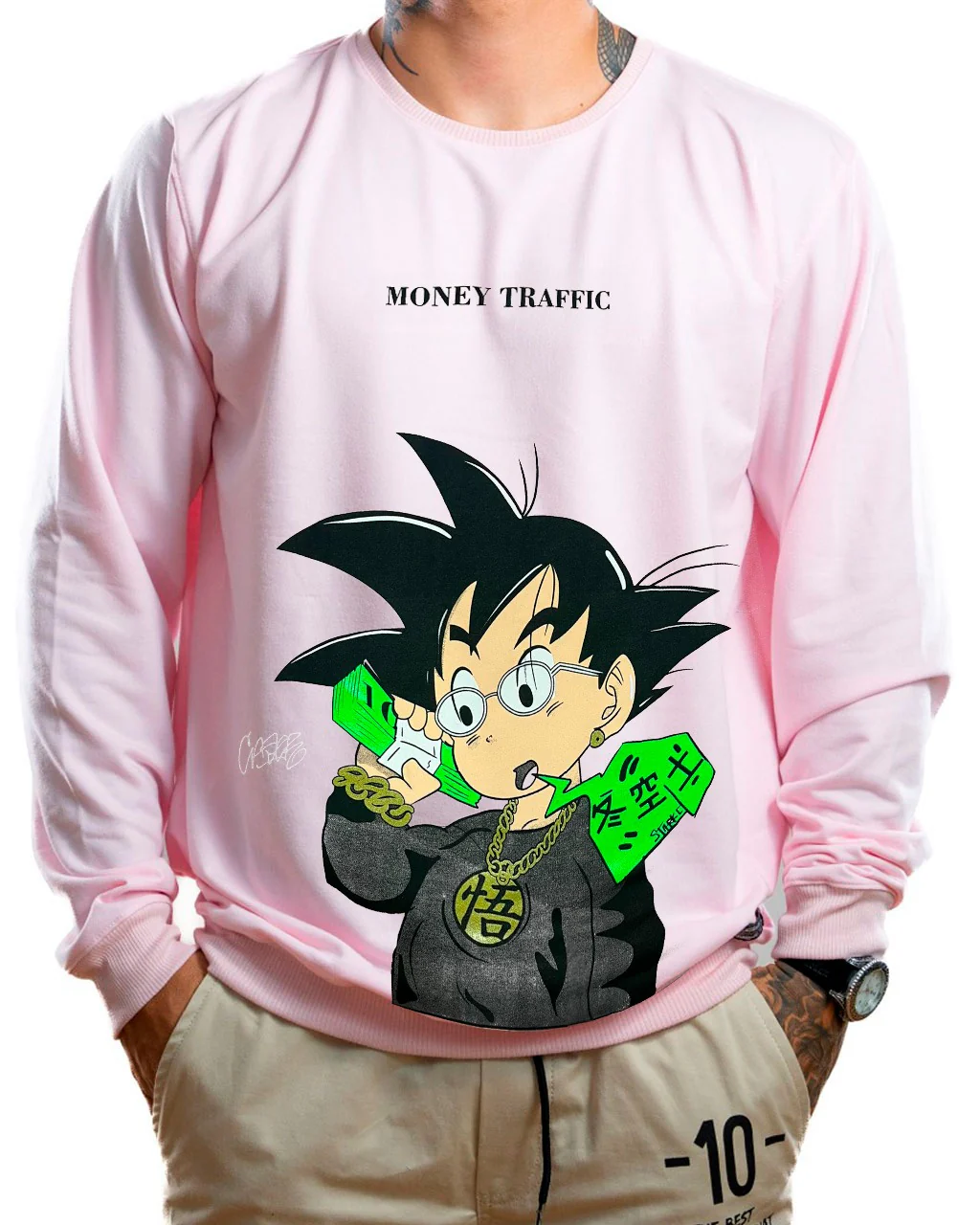 Buzo rosado goku traffic