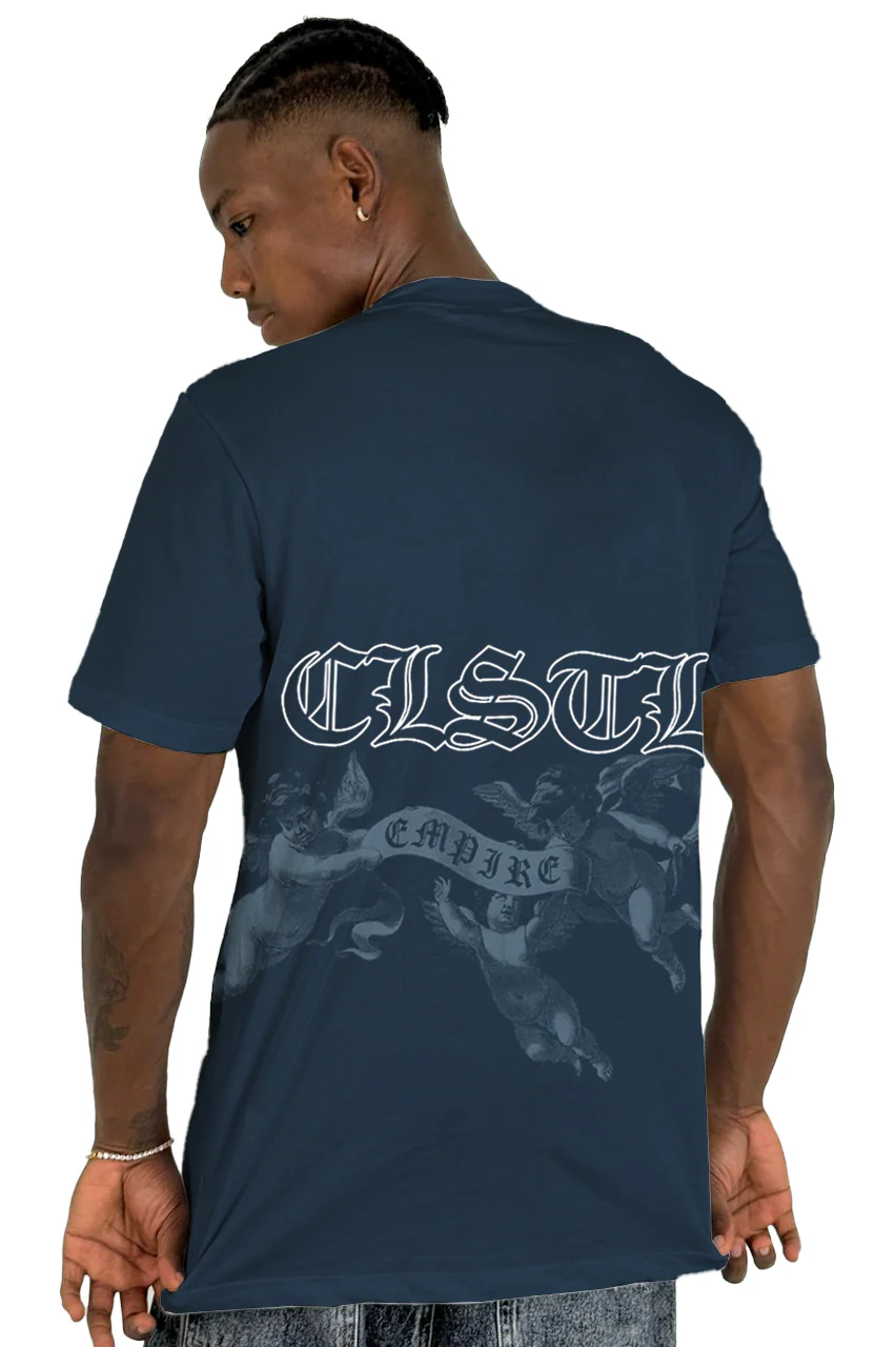 Camiseta Azul Oscuro Celestials Alto Gramaje - Image 2