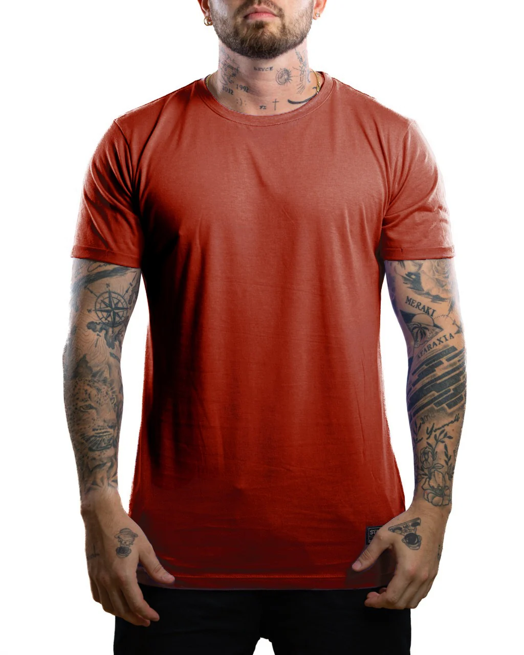 camiseta basica terracota