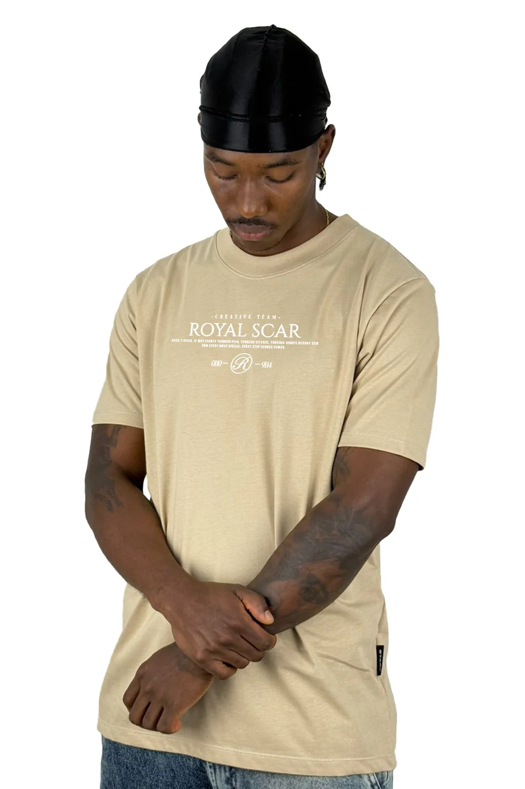 Camiseta beige claro Royal Scar Alto Gramaje - Image 2