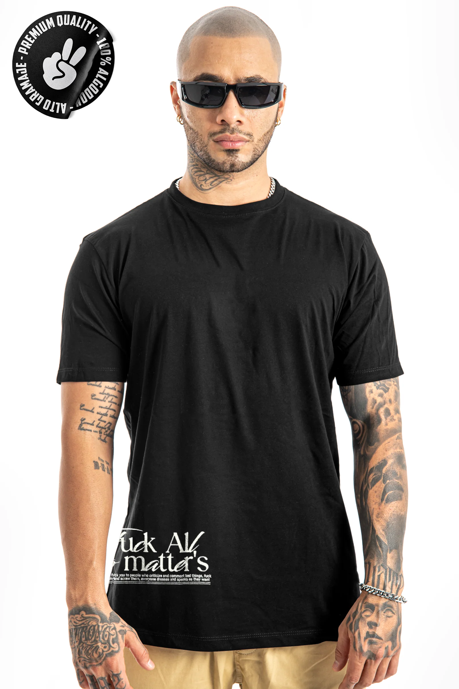 Camiseta Negra Fuck All No Matters - Image 2