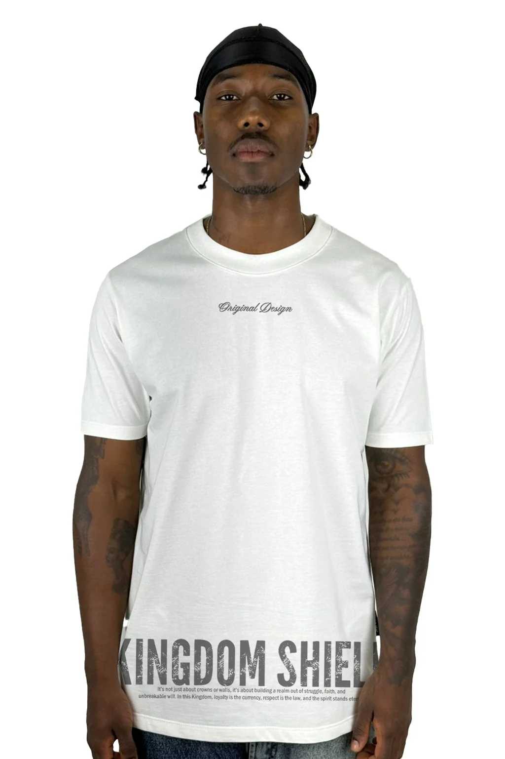 Camiseta Color Crudo Kingdom Shield Alto Gramaje - Image 2
