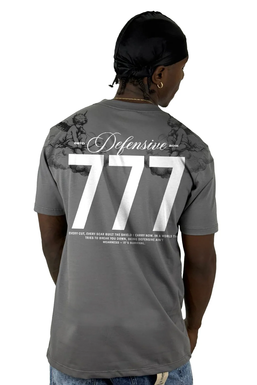 Camiseta Gris Defensive 777 Alto Gramaje