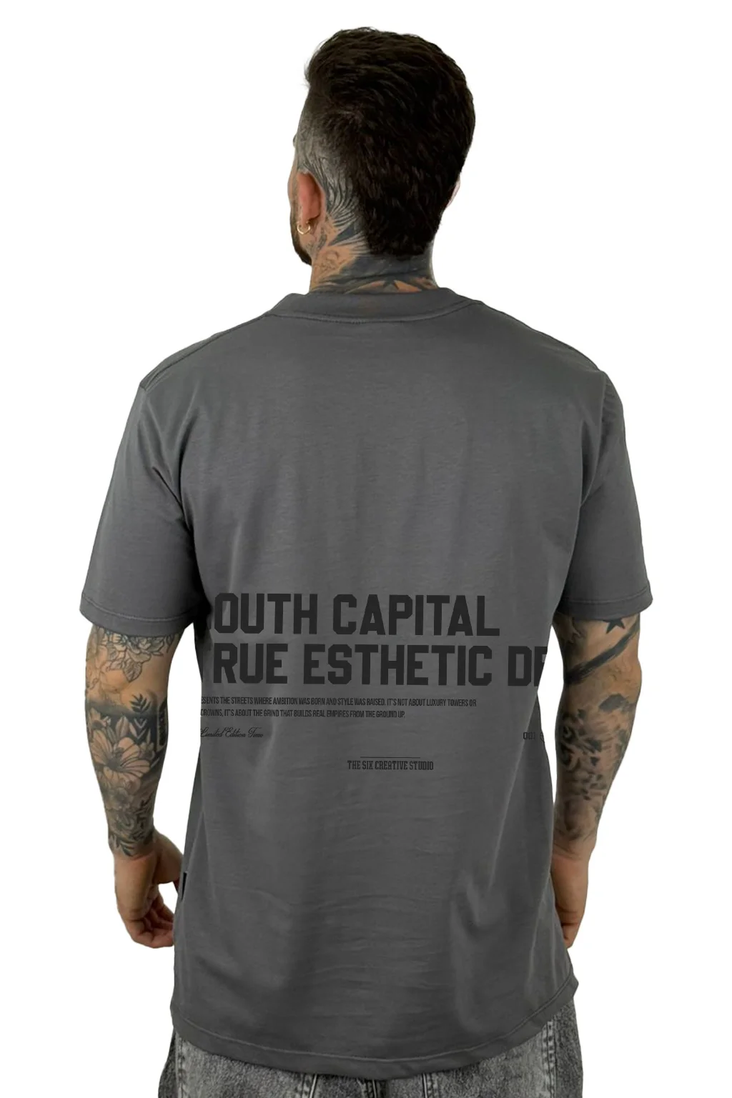 Camiseta Gris Oscuro South Capital Dept Alto Gramaje - Image 2