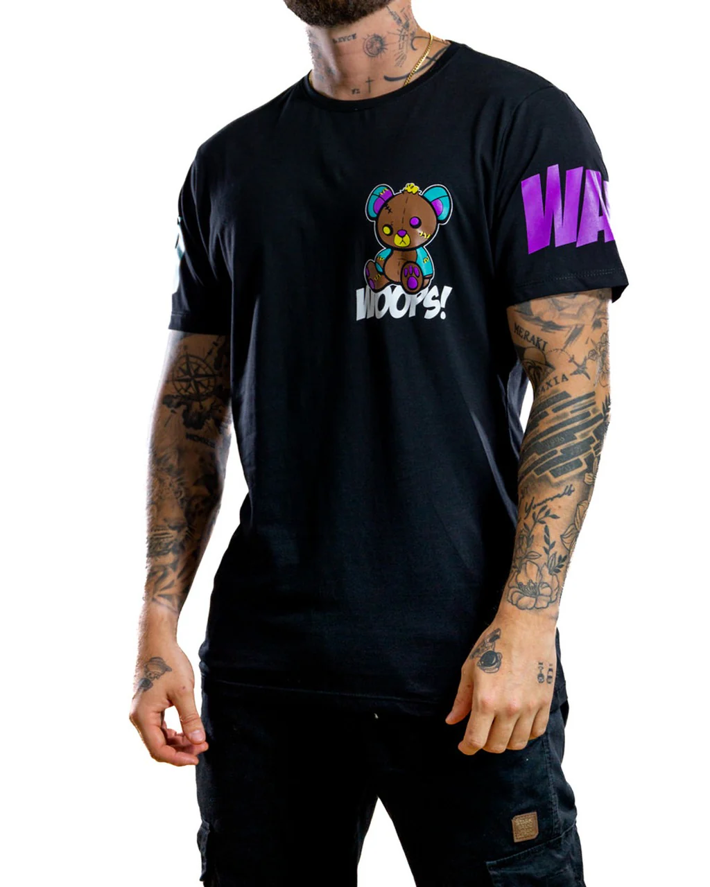 Camiseta Negra Bear Woops - Image 2