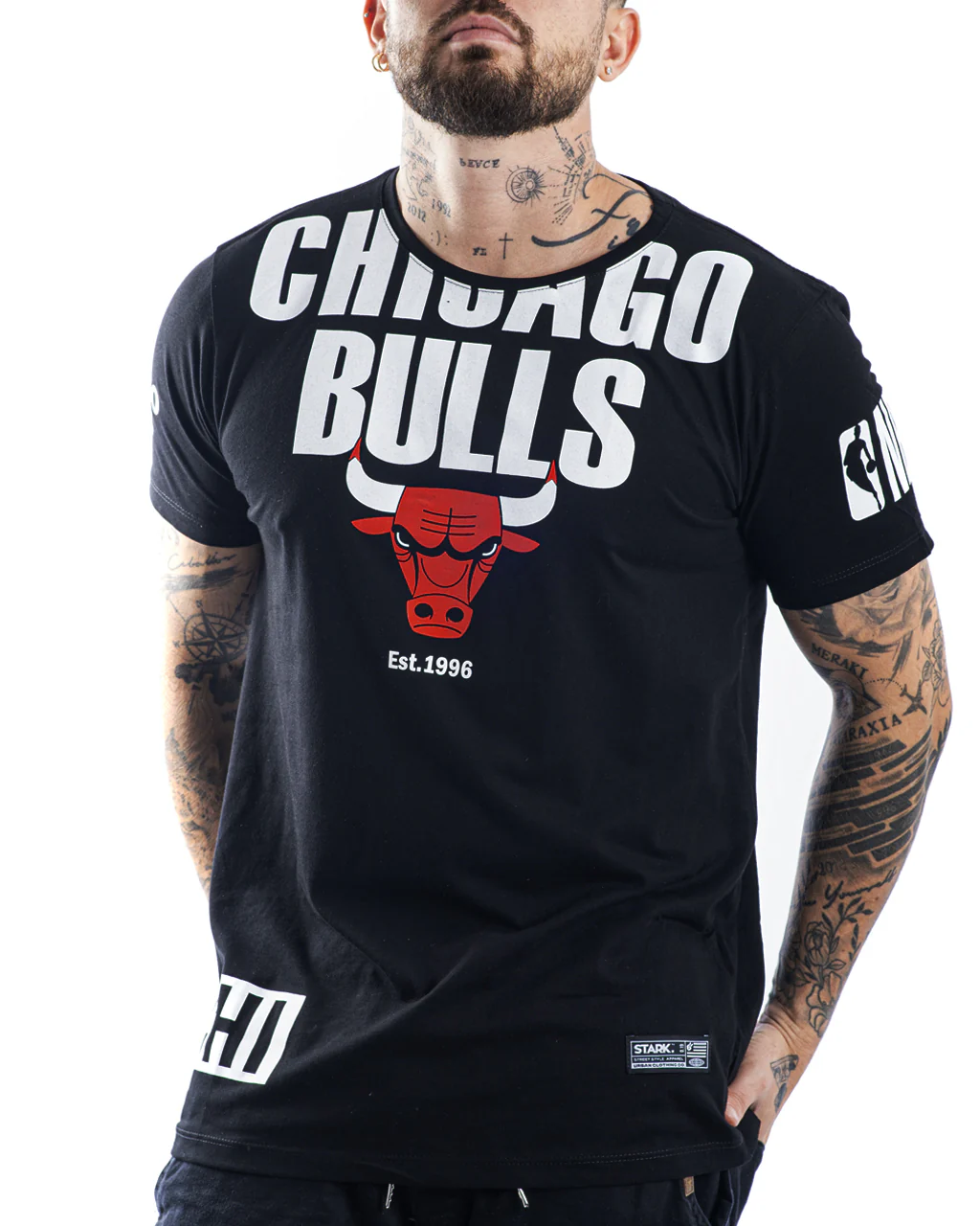 Camiseta Negra Chicago NBA