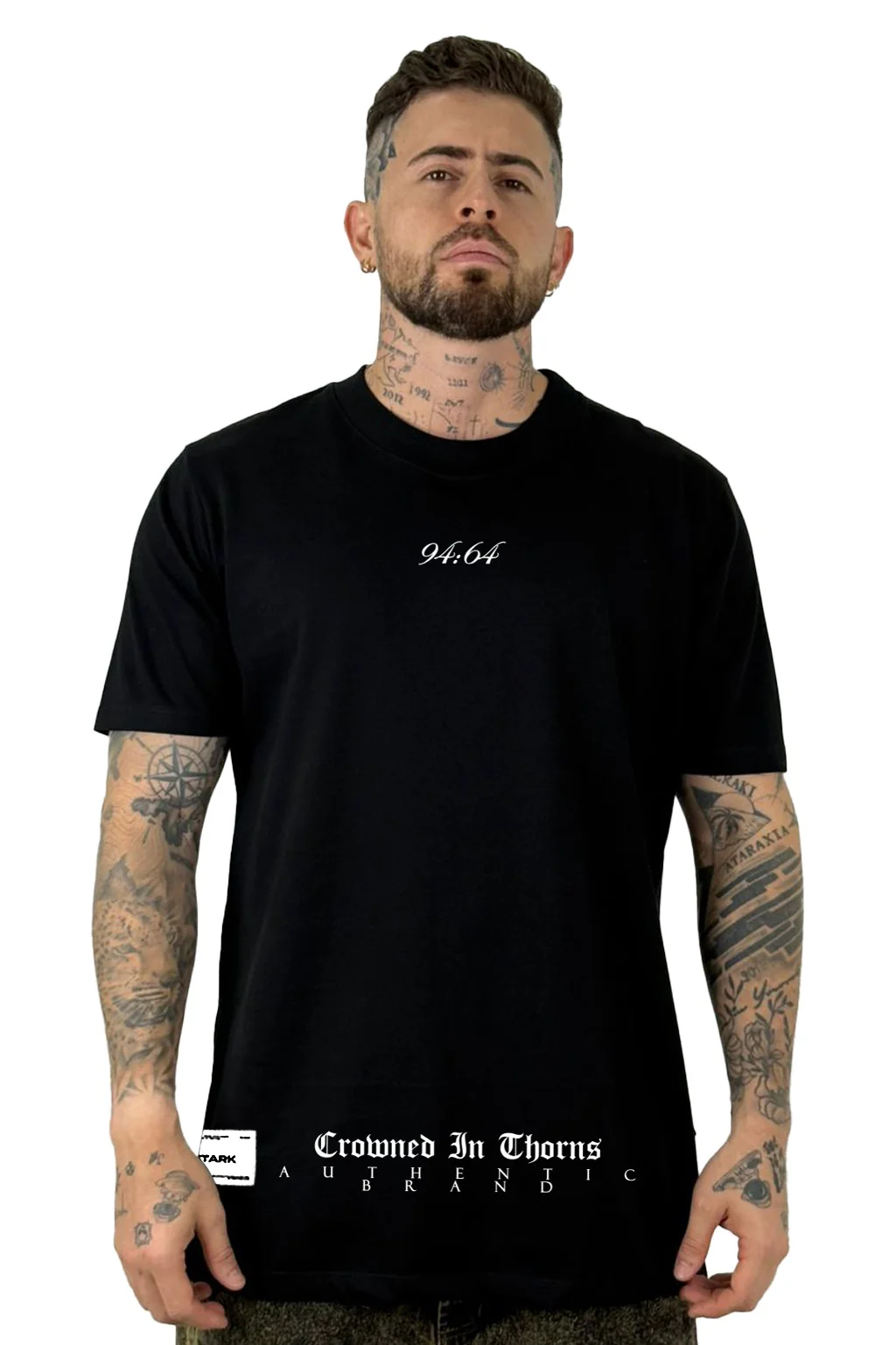 Camiseta Negra Crowned in Thorns Alto Gramaje - Image 2