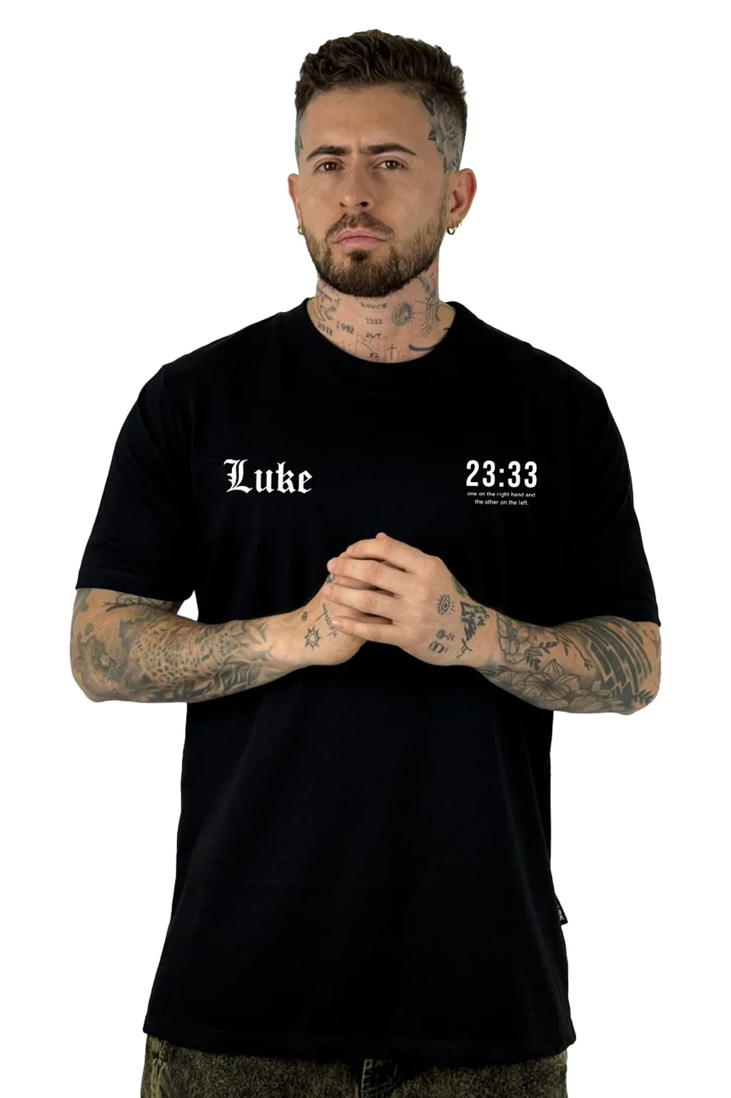 Camiseta Negra Crucified Alto Gramaje - Image 2