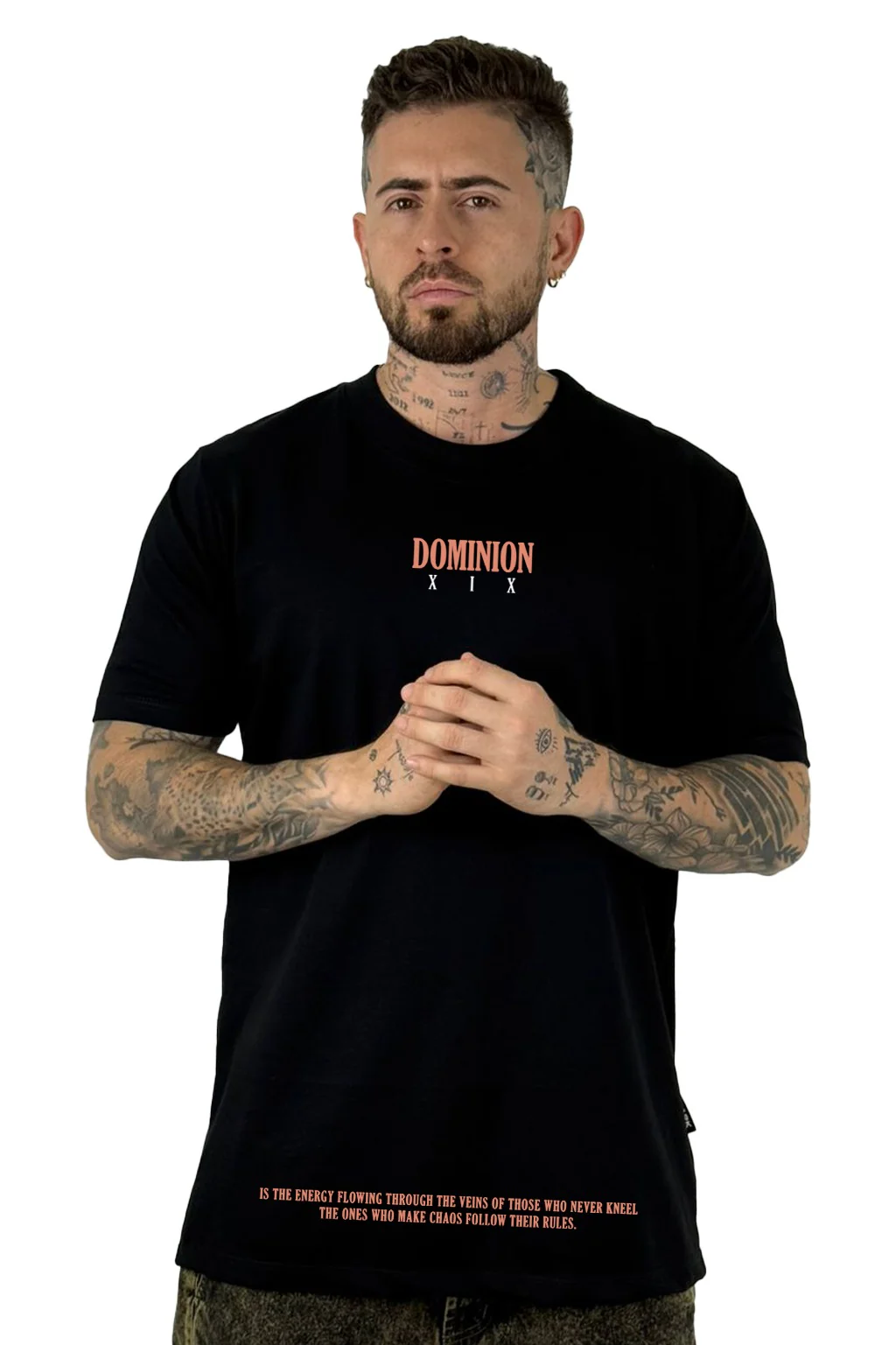 Camiseta Negra Dominion Corona Alto Gramaje - Image 2