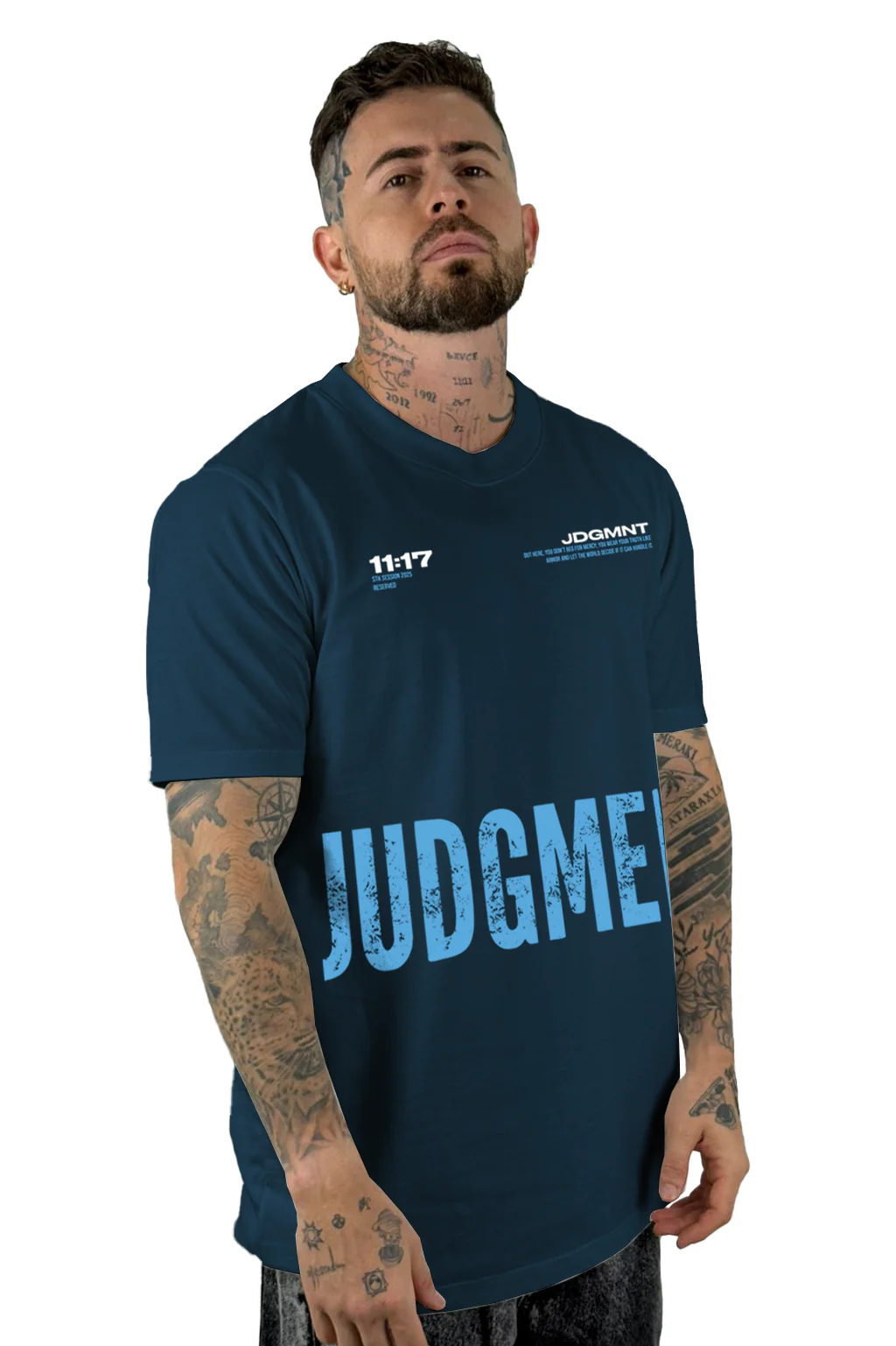 Camiseta Azul Judgment Alto Gramaje - Image 2