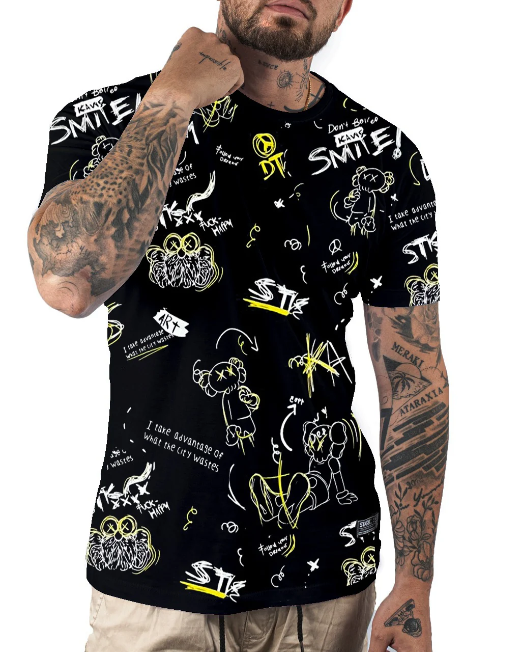 Camiseta negra kws art