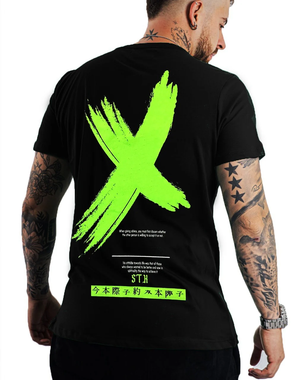 Camiseta Negra Letras chinas - Image 2