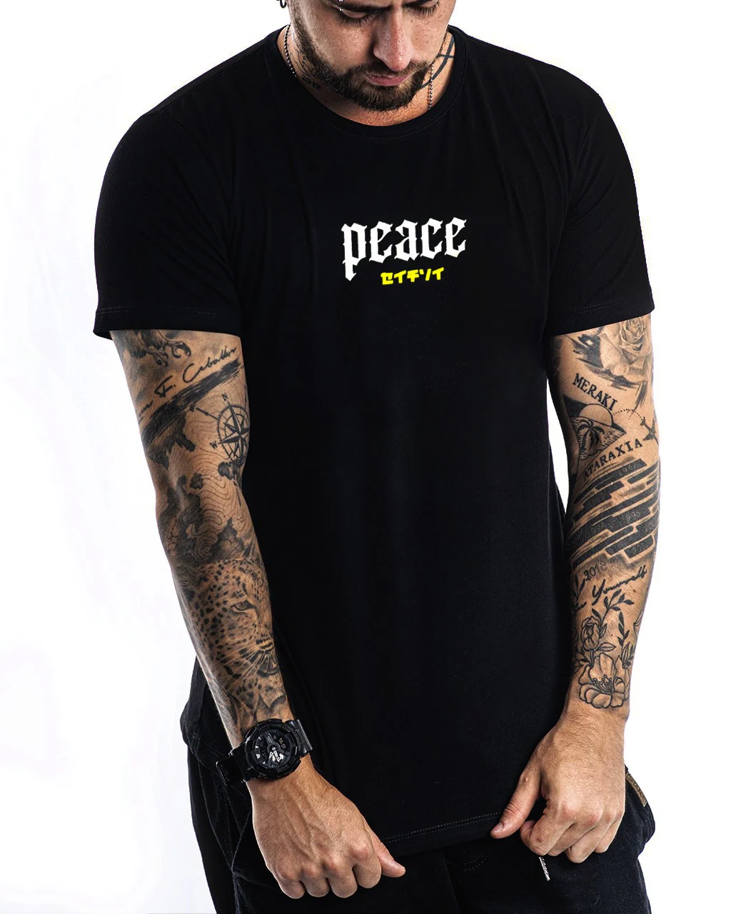 Camiseta negra peace - Image 2