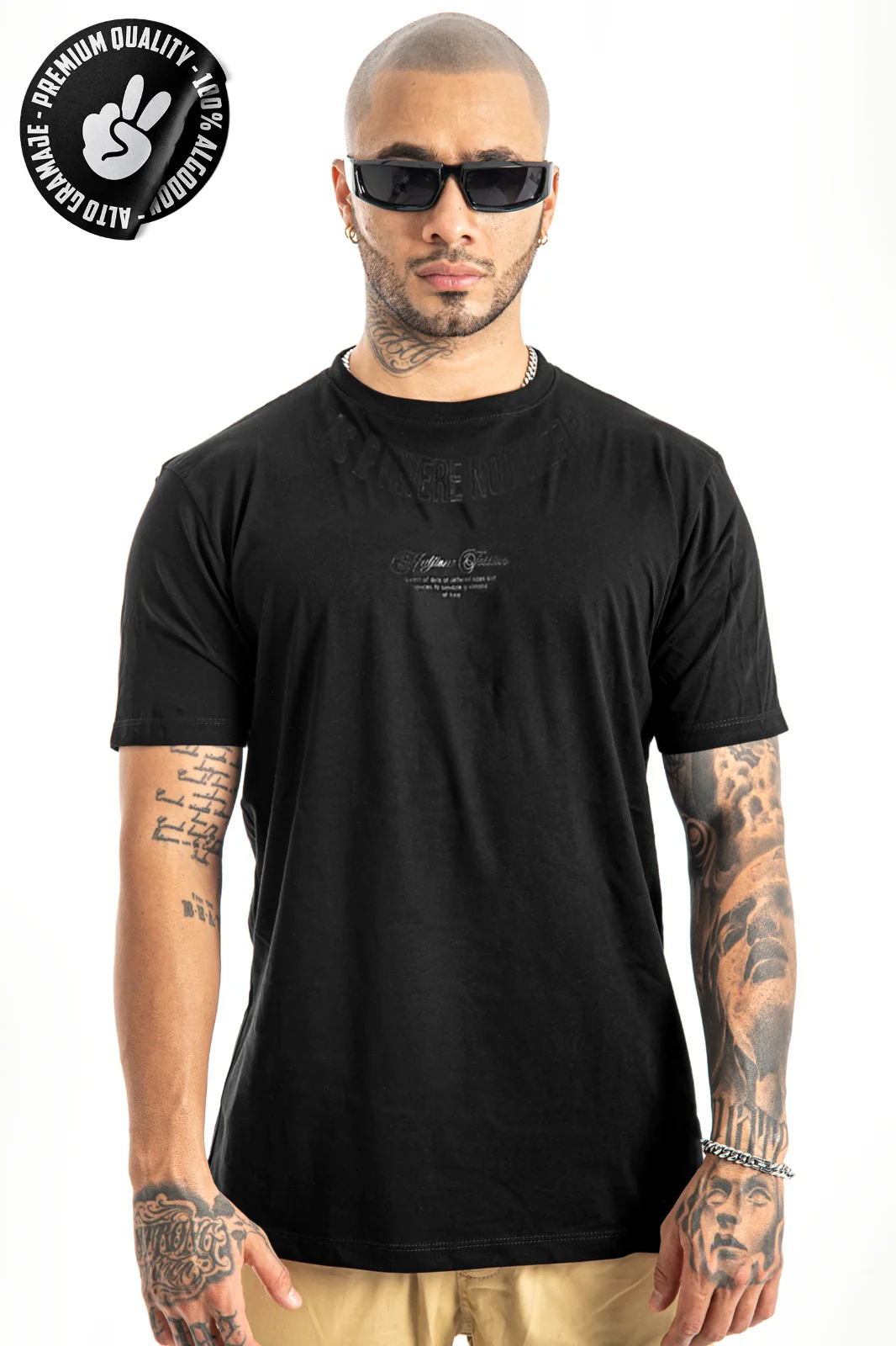 Camiseta Negra Nothere Alto Gramaje - Image 2