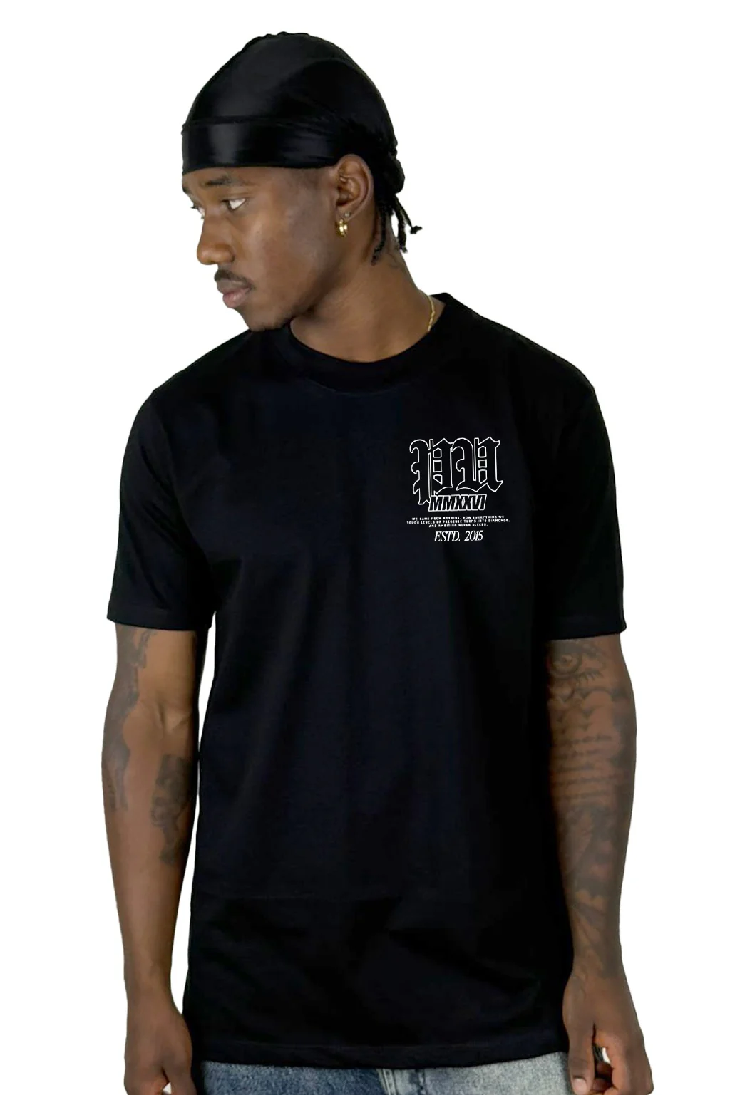 Camiseta Negra Platinum MMXXV1 Alto Gramaje - Image 2