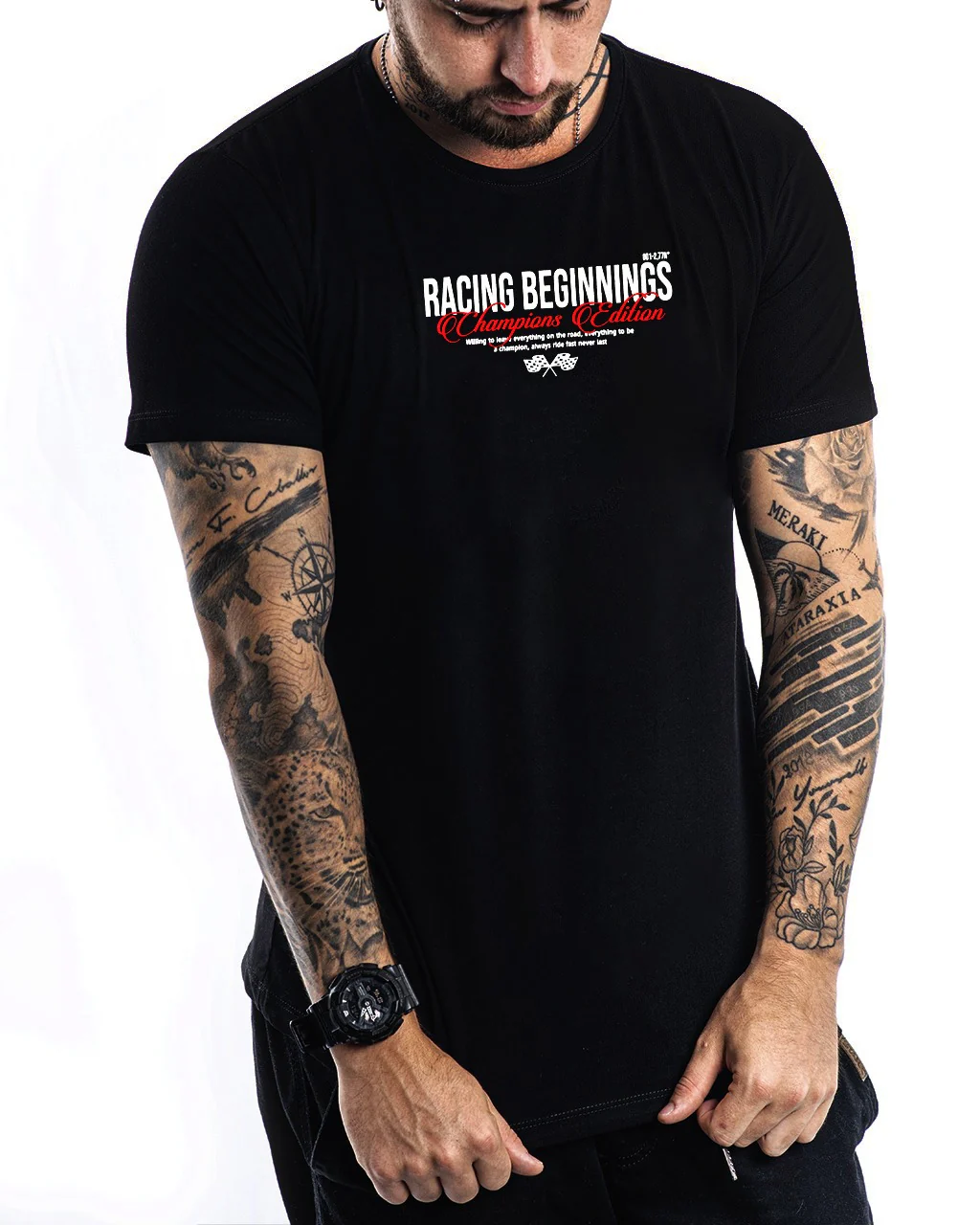 Camiseta Negra Racing Beginnings - Image 2