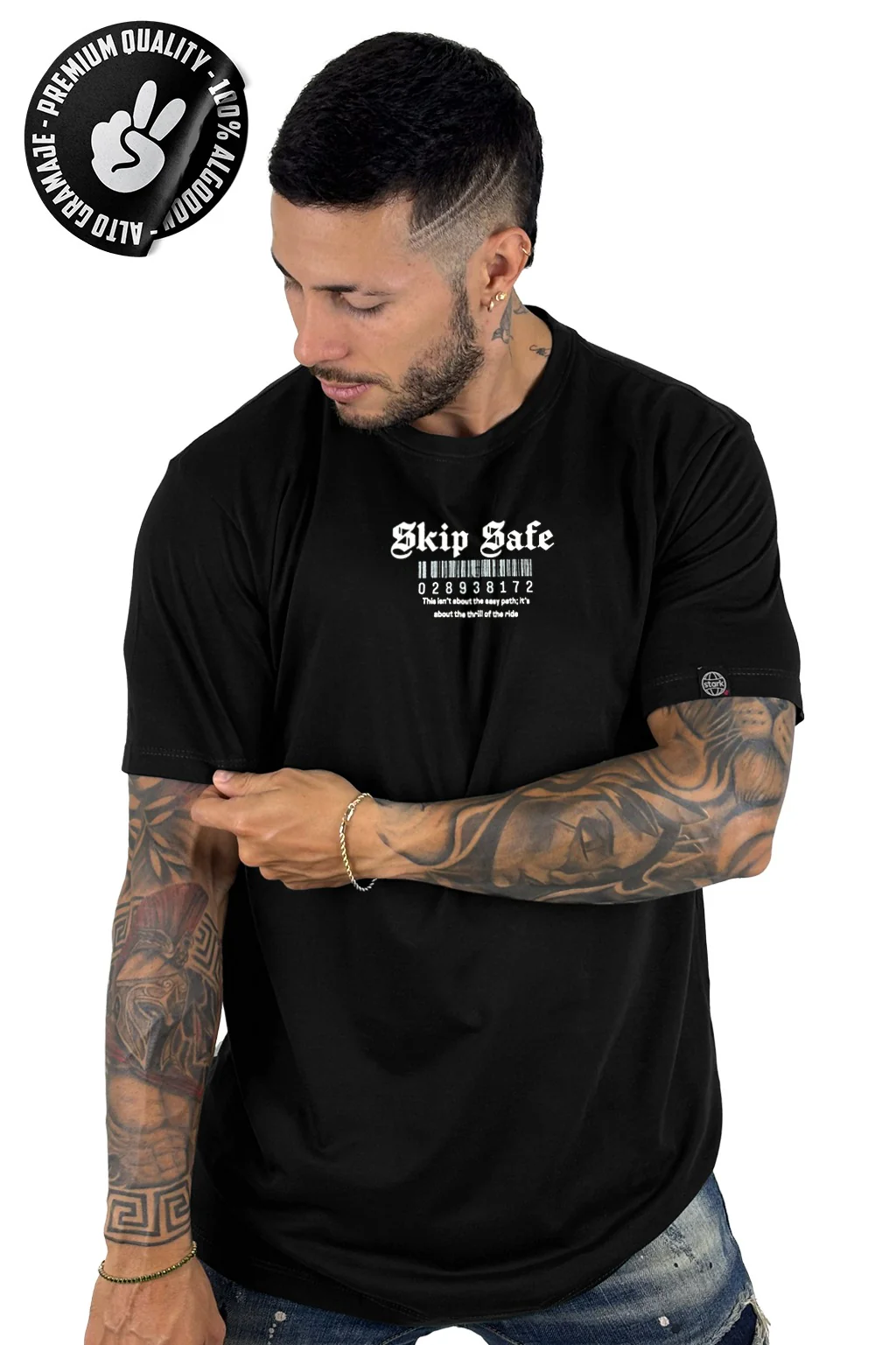 Camiseta negra skin face Alto Gramaje - Image 2