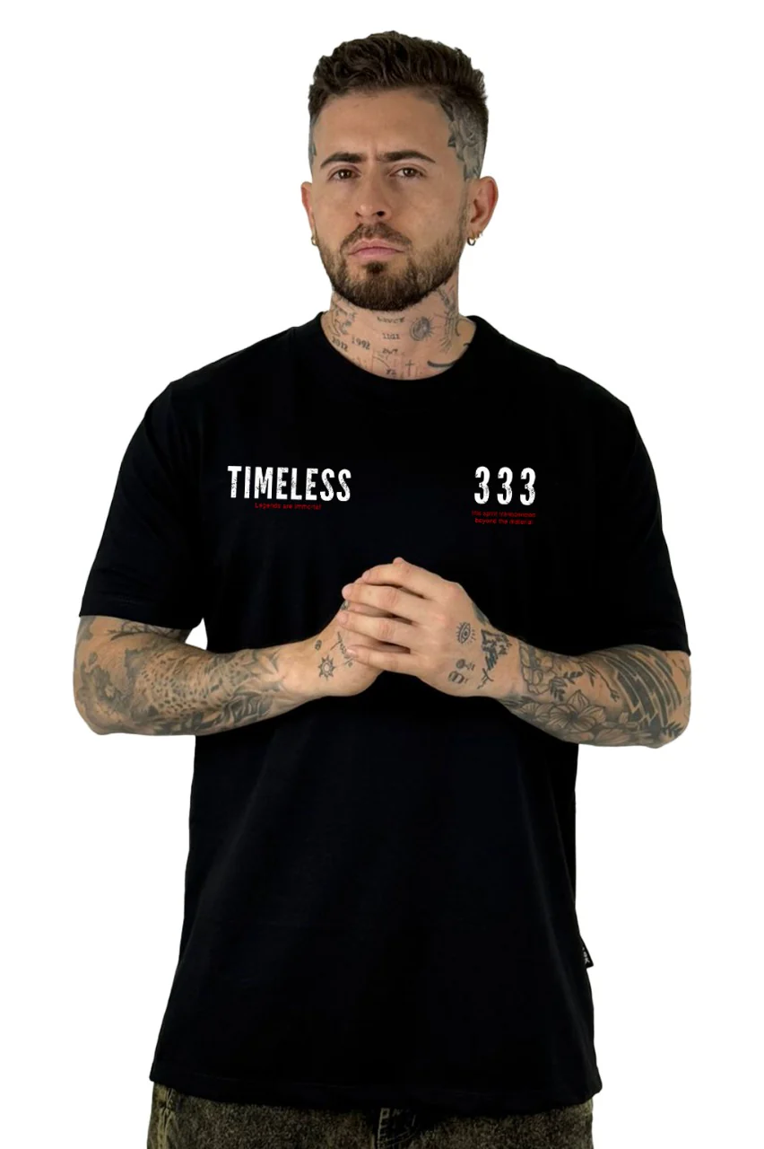 Camiseta Negra Timeless 333 Alto Gramaje - Image 2