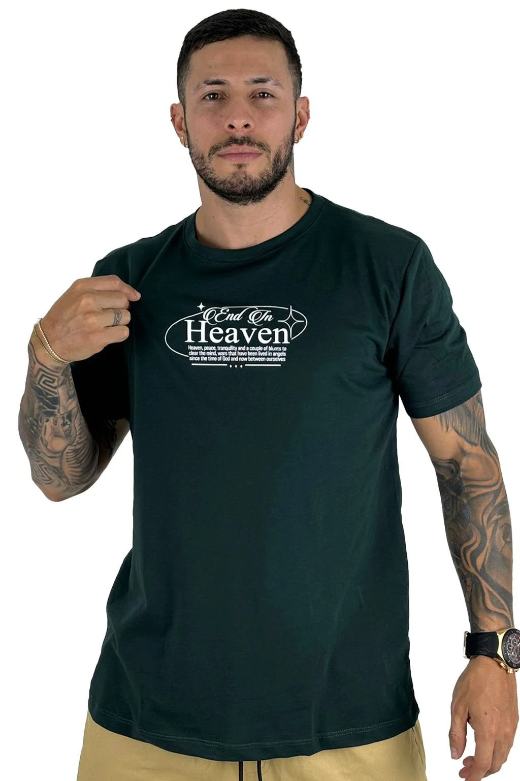 Camiseta Verde End In Heaven - Image 2