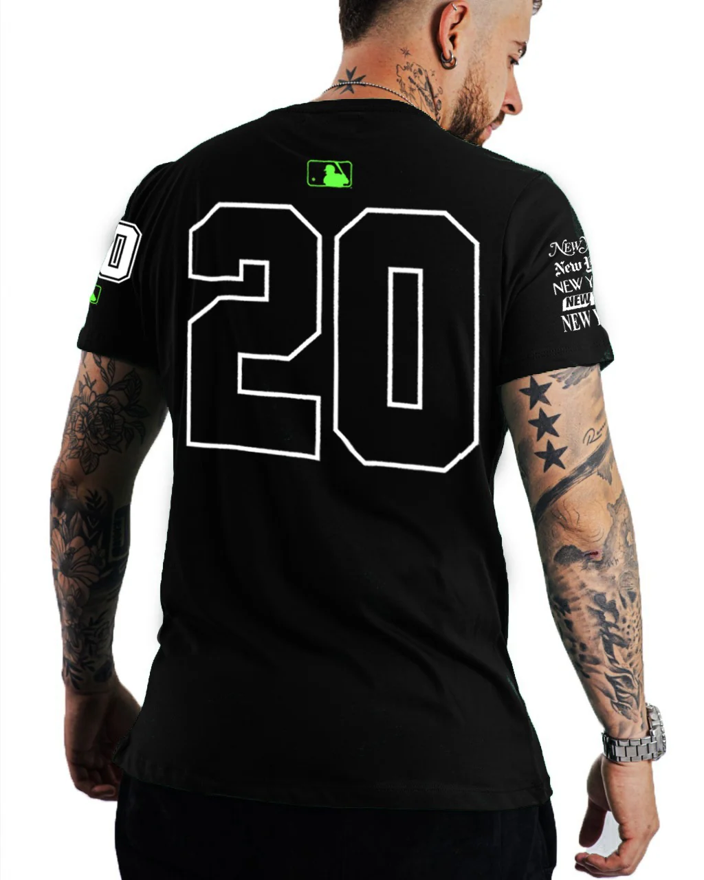 Camiseta negra yankee neon 20 - Image 2