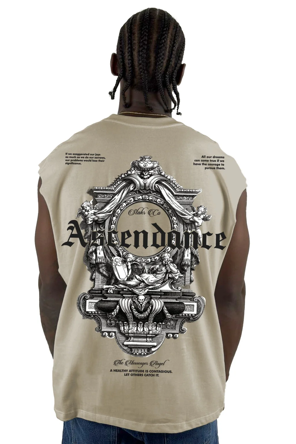 Camisilla Beige Ascendance alto gramaje