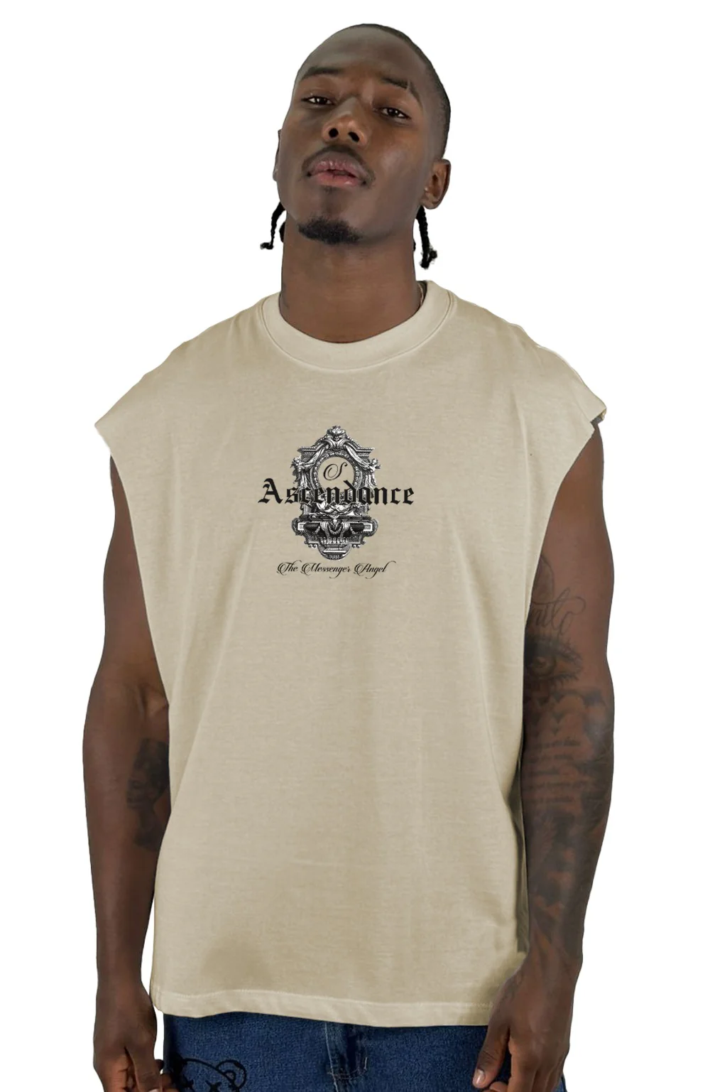 Camisilla Beige Ascendance alto gramaje - Image 2