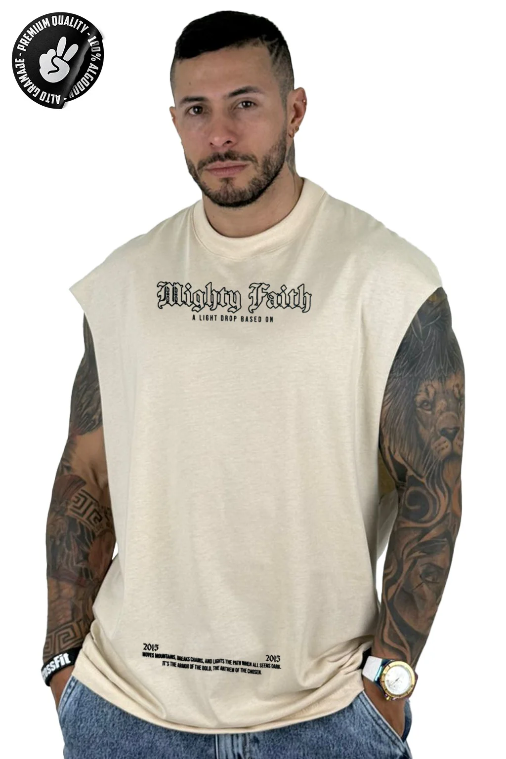 Camisilla Alto Gramaje beige mighty - Image 2