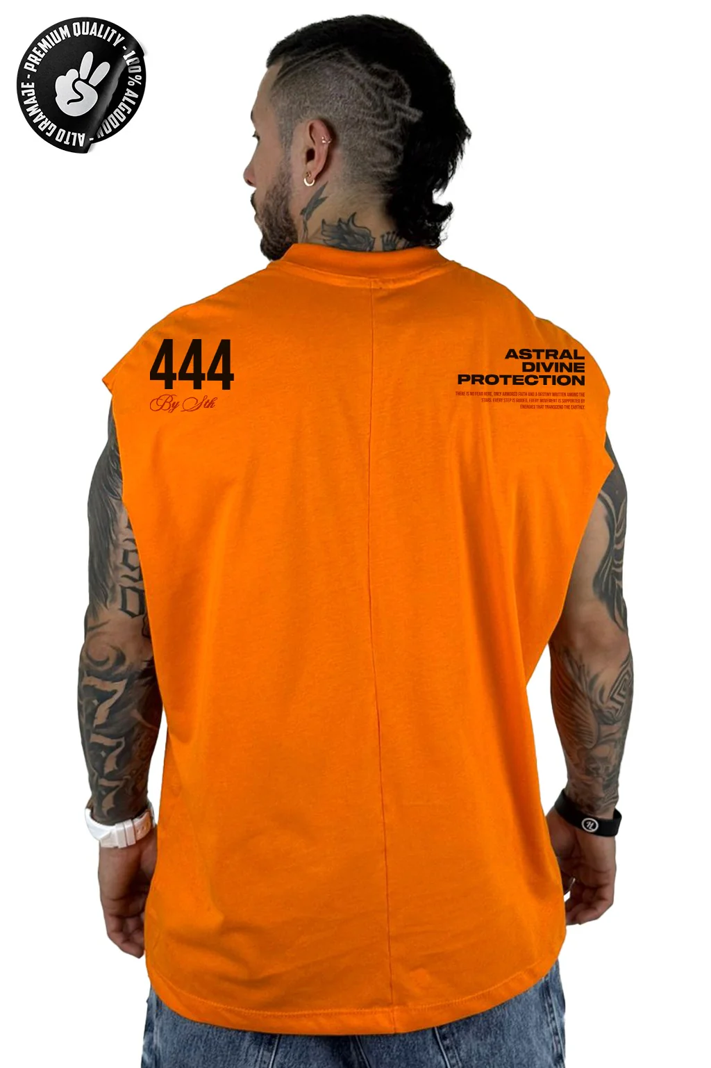 Camisilla Alto Gramaje naranja astral 444 - Image 2