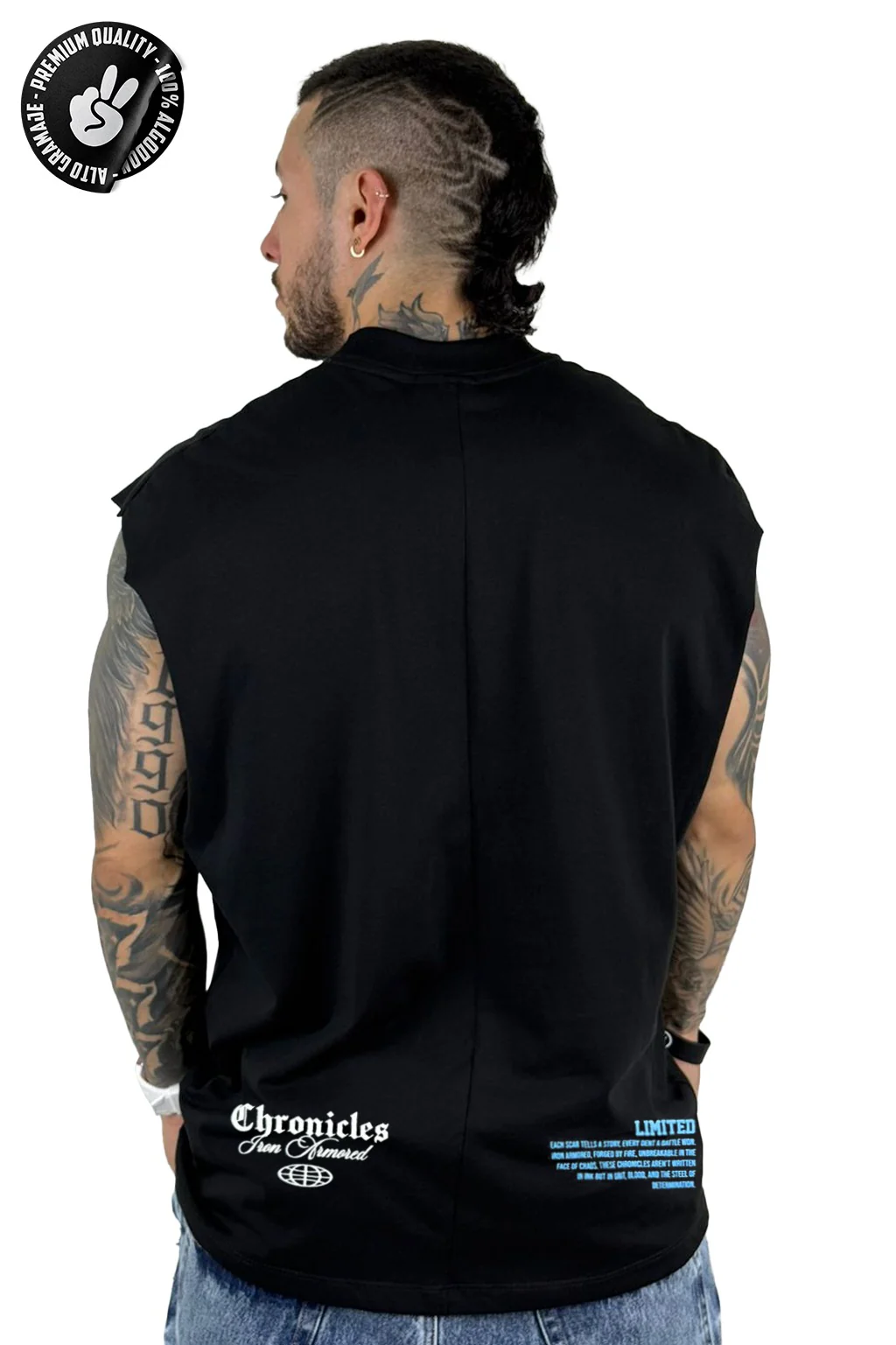 Camisilla Alto Gramaje negra chronicles - Image 2