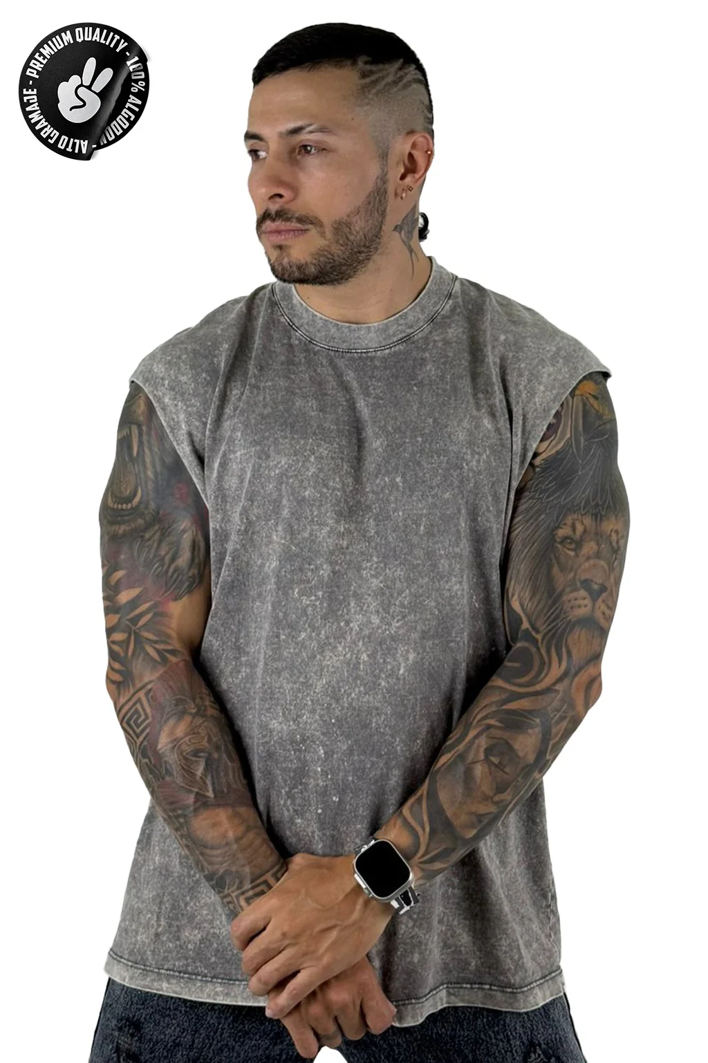 Camisilla Alto Gramaje sky gris