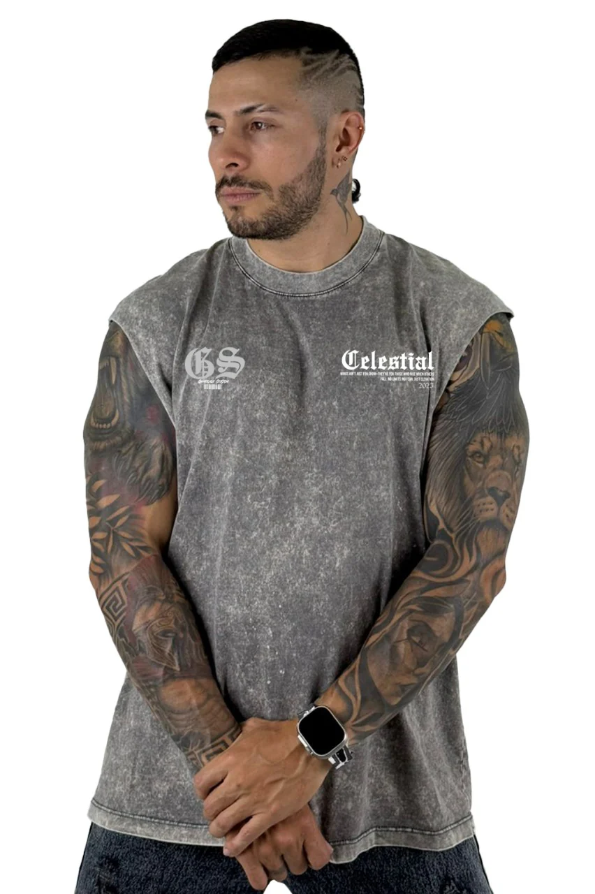 Camisilla Alto Gramaje sky gris Celestial - Image 2
