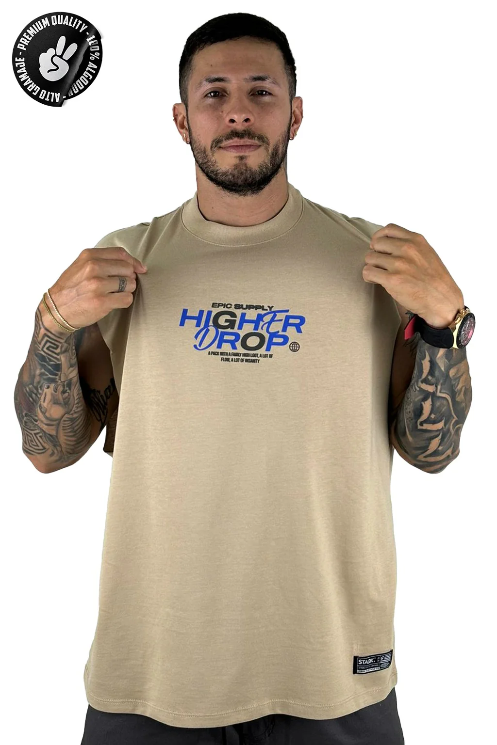 Camisilla Beige Higher Drop Alto Gramaje - Image 2