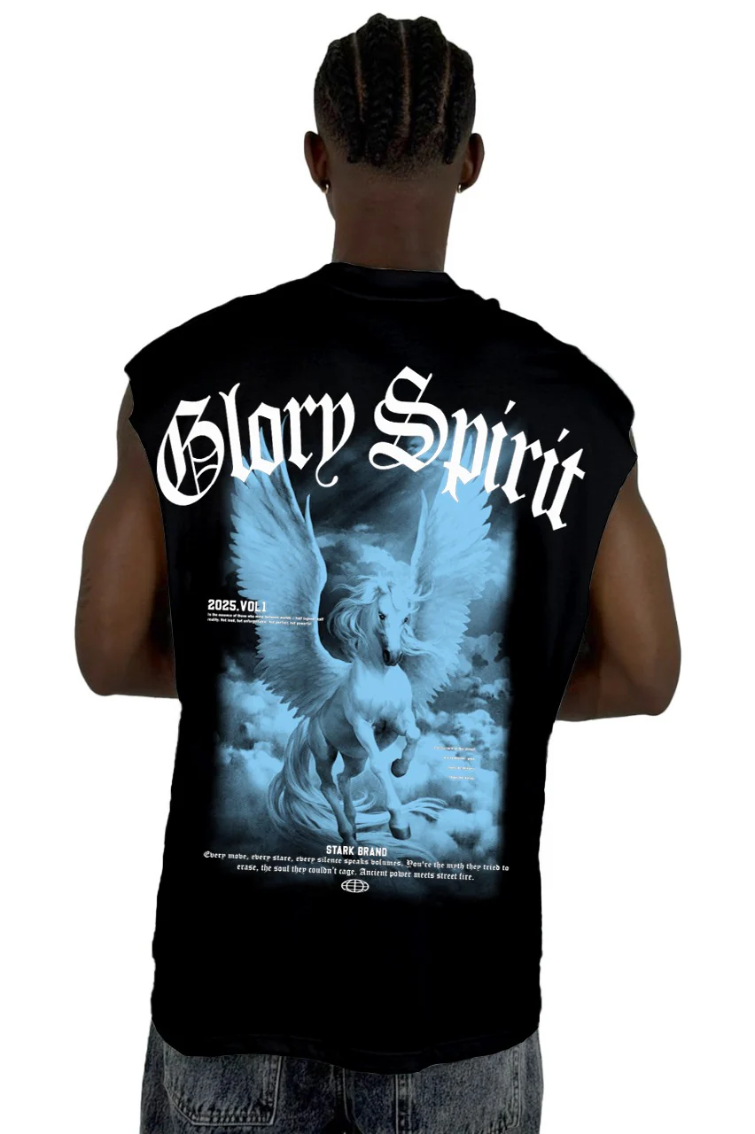 Camisilla negra Glory Spirit alto gramaje