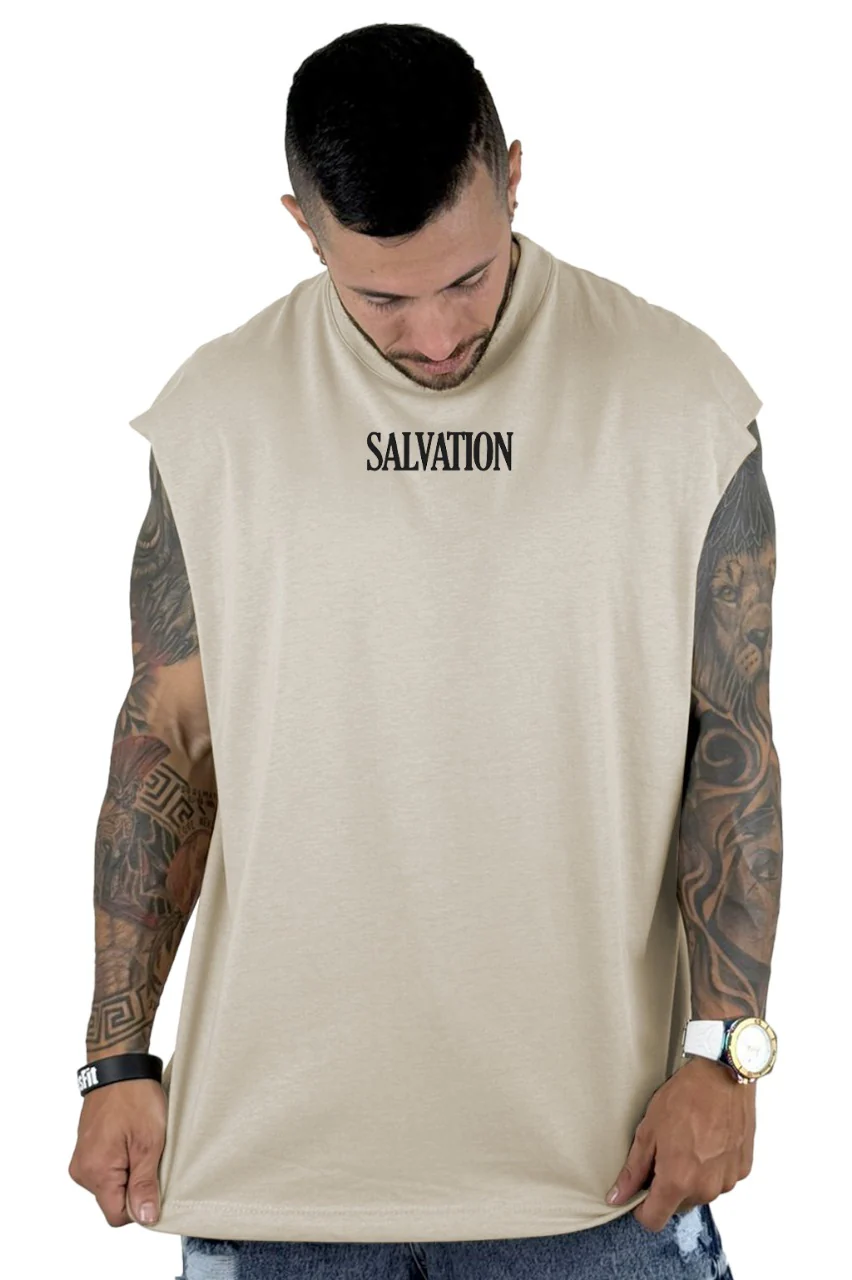 Camisilla Beige Salvation Alto Gramaje - Image 2