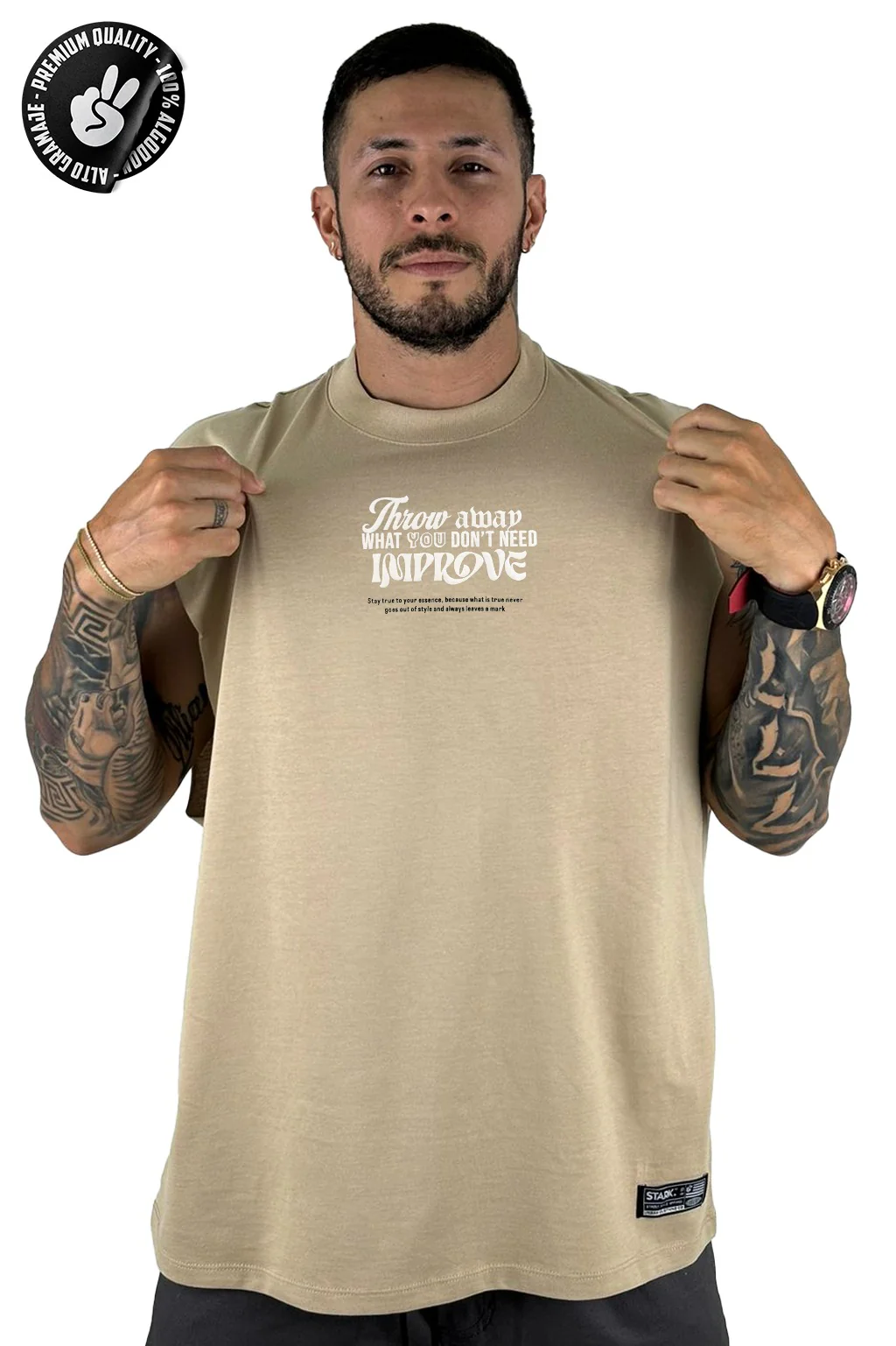 Camisilla beige throw Alto Gramaje - Image 2
