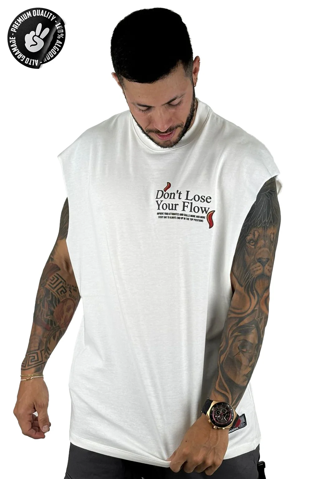 Camisilla Blanca Dont Lose Your Alto Gramaje - Image 2