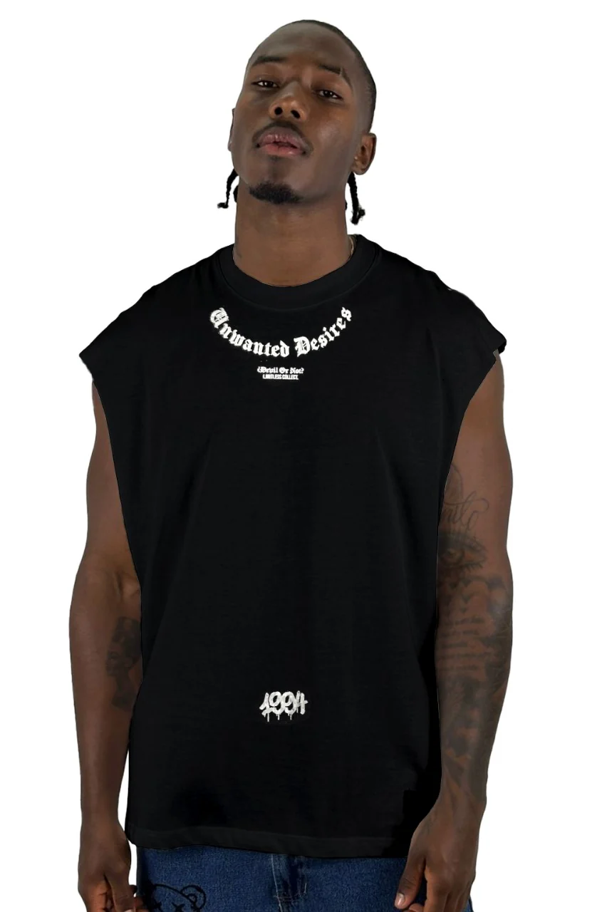 Camisilla Negra Unwanted Desires Alto Gramaje - Image 2