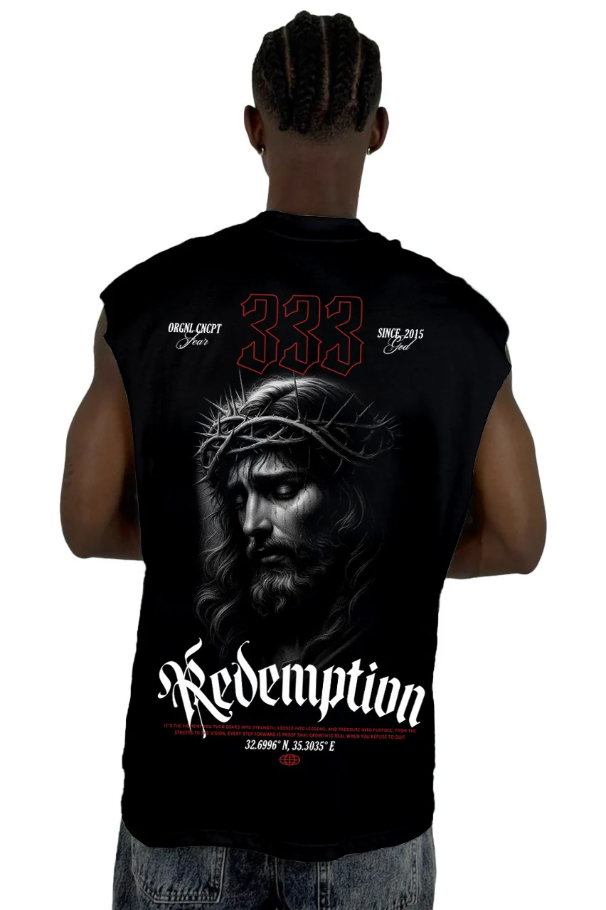 Camisilla Negra Redemption 333 alto gramaje