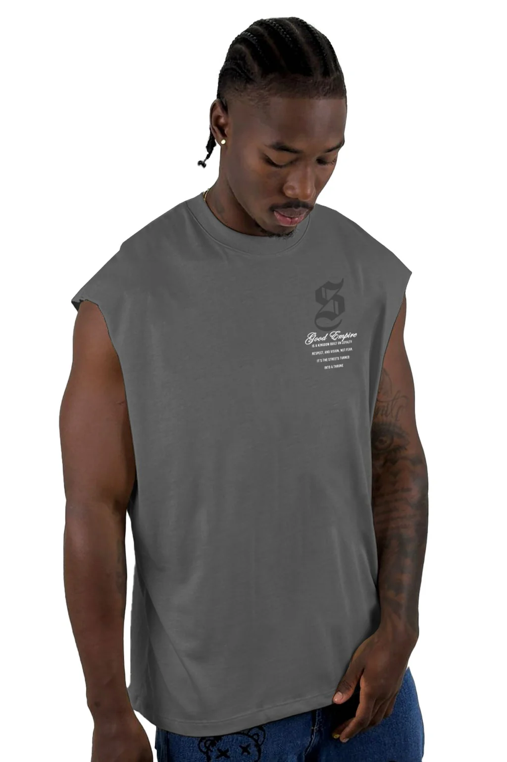 Camisilla Gris Good Empire S Alto Gramaje - Image 2