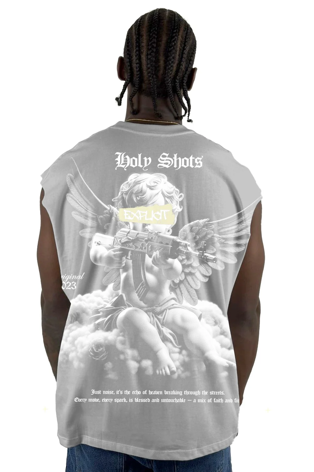 Camisilla Gris Holy Shots Angel Alto Gramaje