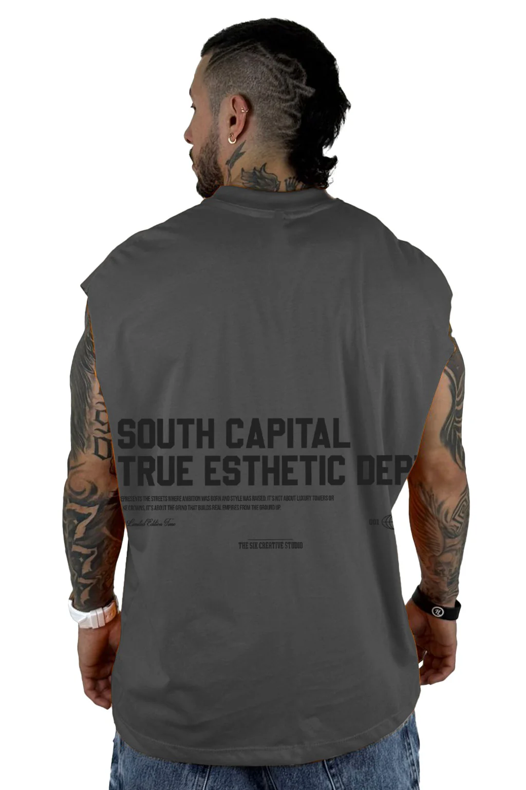 Camisilla Gris Oscuro South Capital Dept Alto Gramaje - Image 2