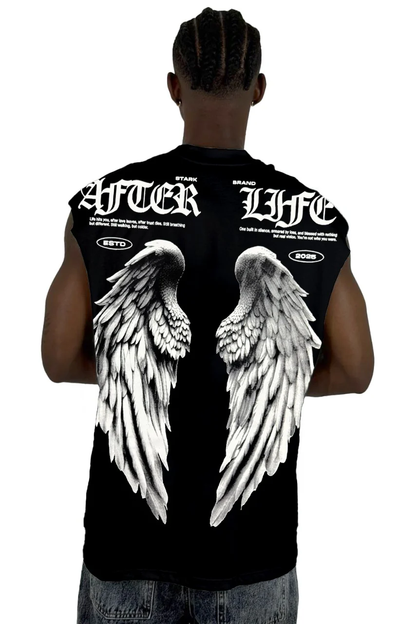Camisilla Negra AfterLife Alto Gramaje