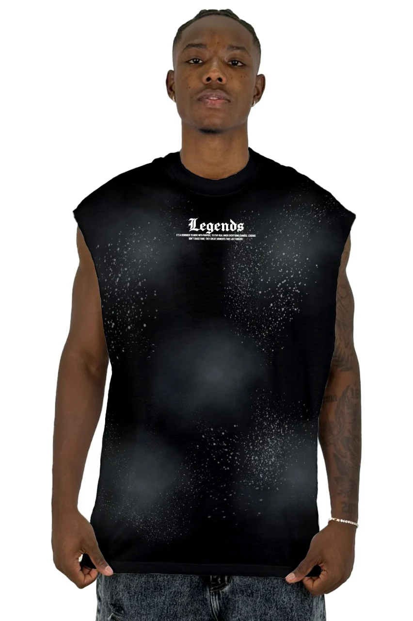 Camisilla Negra Difuminado Legends23 Alto Gramaje - Image 2