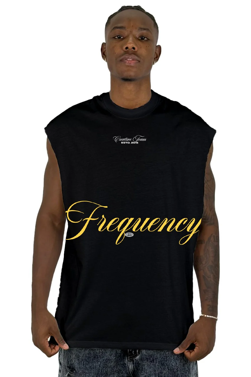 Camisilla Negra Frequency Alto Gramaje - Image 2