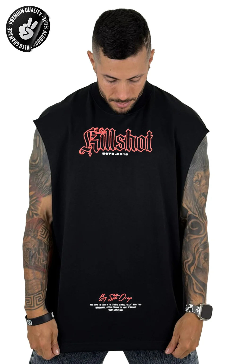Camisilla Negra Killshot Alto Gramaje - Image 2